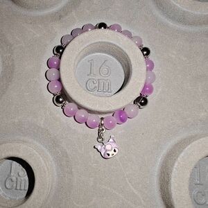 Kawaii Kuromi Handmade Beaded Bracelet